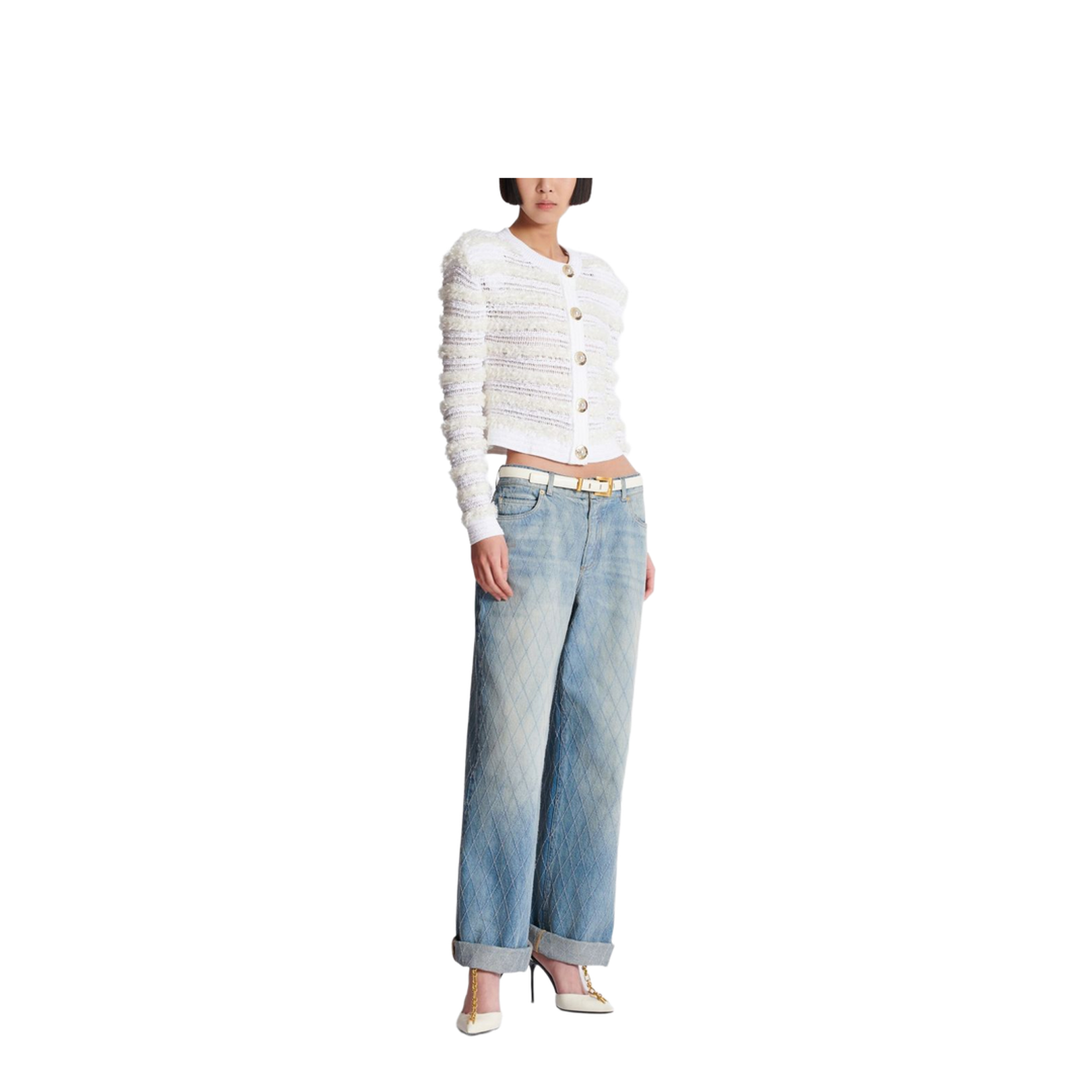 Structured Shoulder Long Sleeve Top