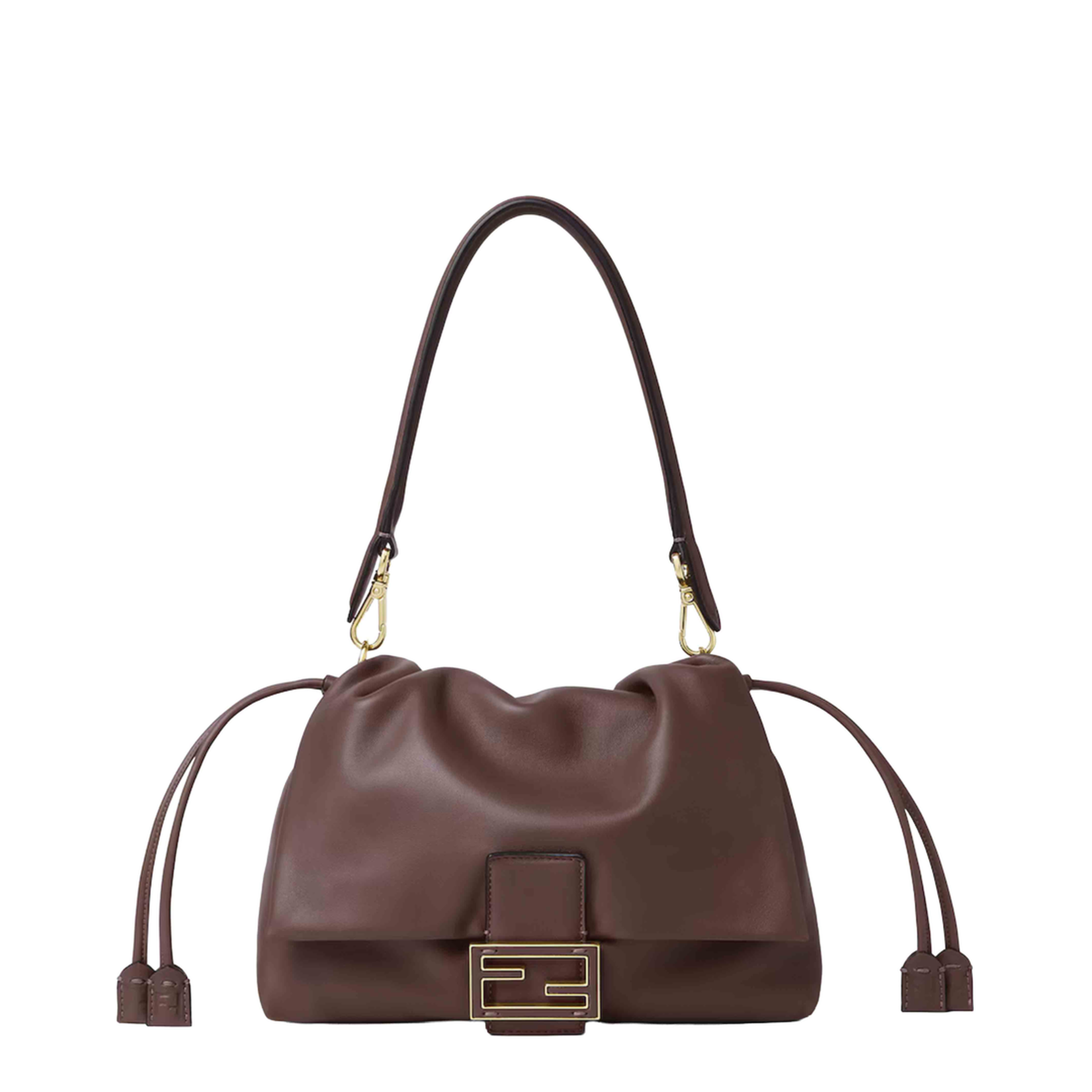 Mamma Baguette Medium Leather Shoulder Bag - Brown
