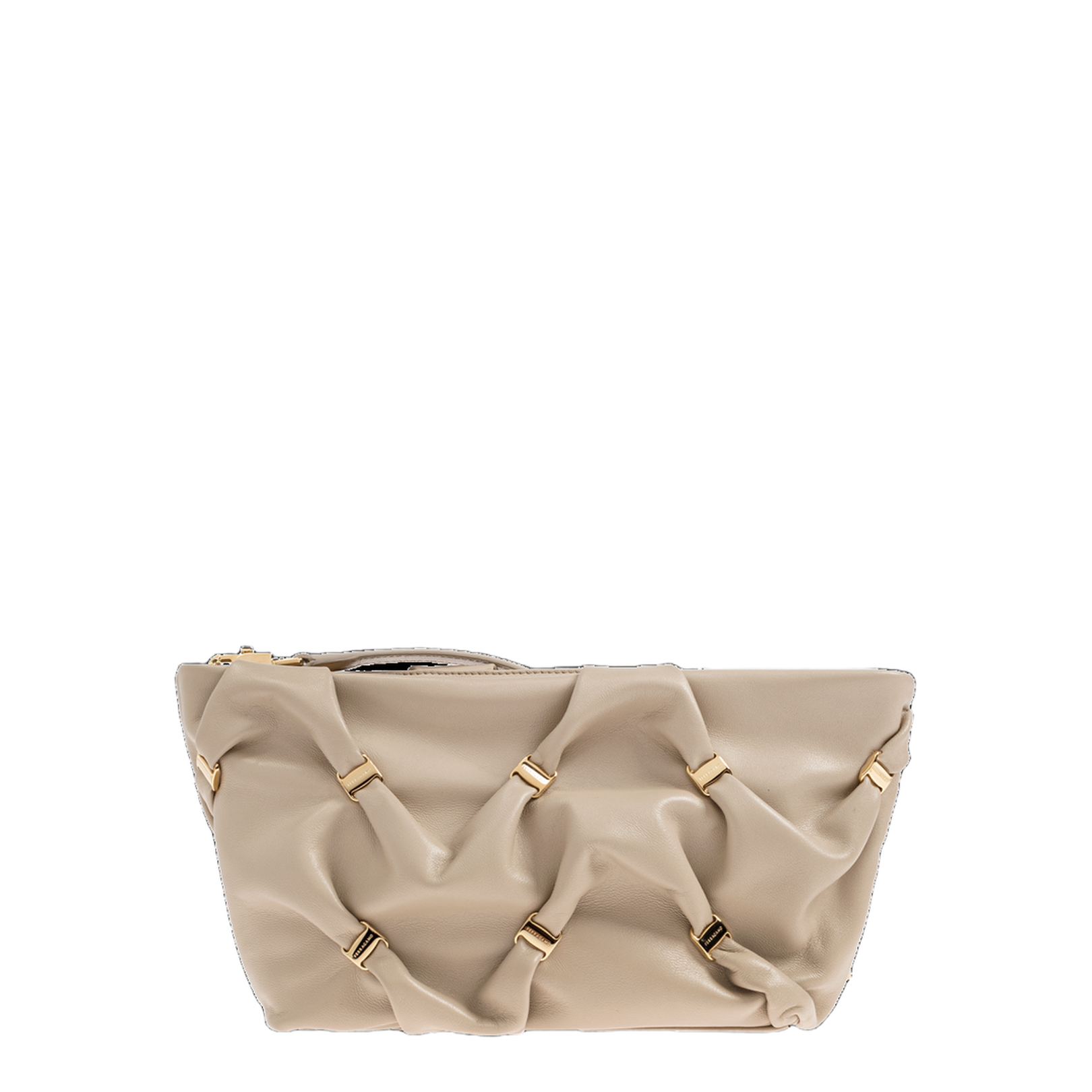Leather Shoulder Bag with Appliqués