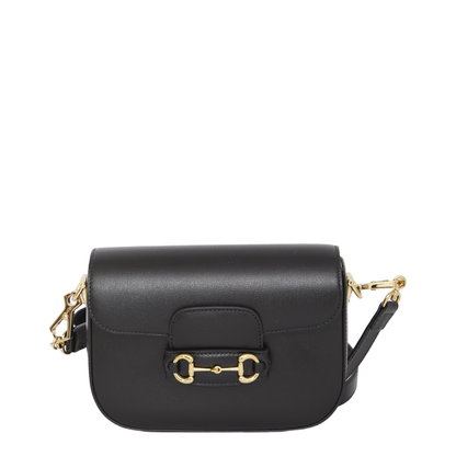 Horsebit 1955 Leather Shoulder Bag - Black