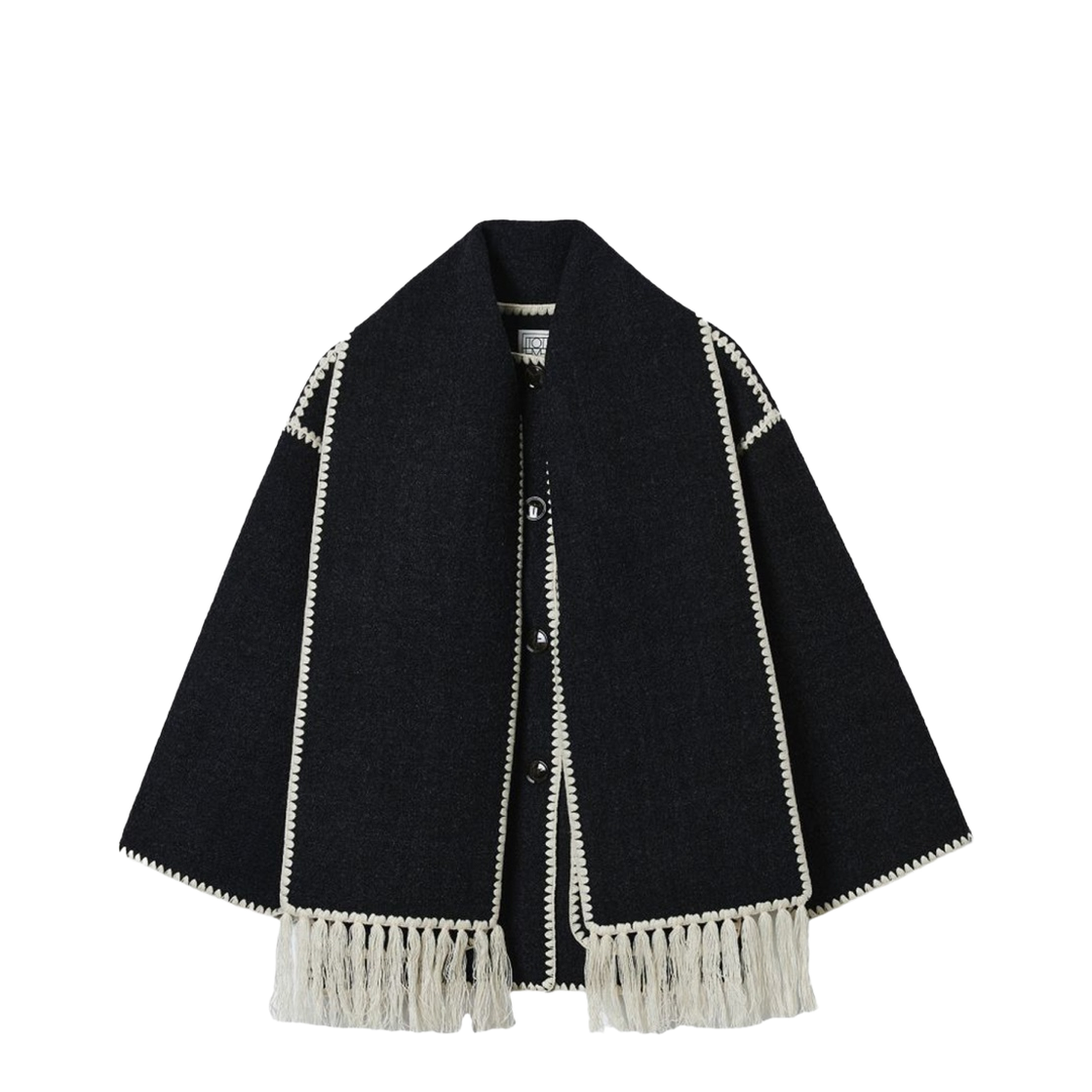 MAYFEYR - Toteme - Jacket With Scarf - 244WRO918FB0292DARKGREYMELANGE083