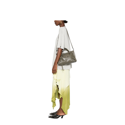 Le City Small Storico Fine-Grained Lambskin Leather Top-Handle Bag - Army Green