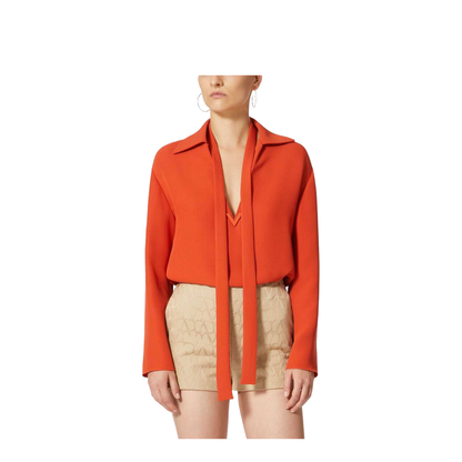 Brick Silk Blouse
