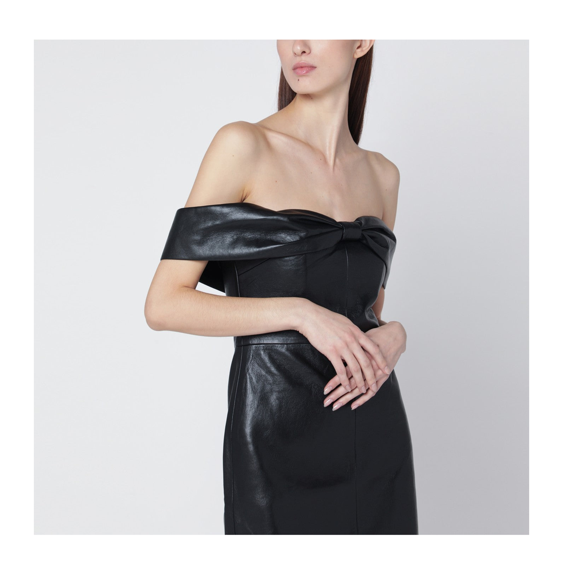 MAYFEYR - Anine Bing - Colleen Black Faux Leather Mini Dress - A-02-11267ELBLK26