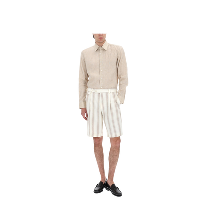 MAYFEYR - BOSS CAMEL - Linen Shorts - 5056083910278868100
