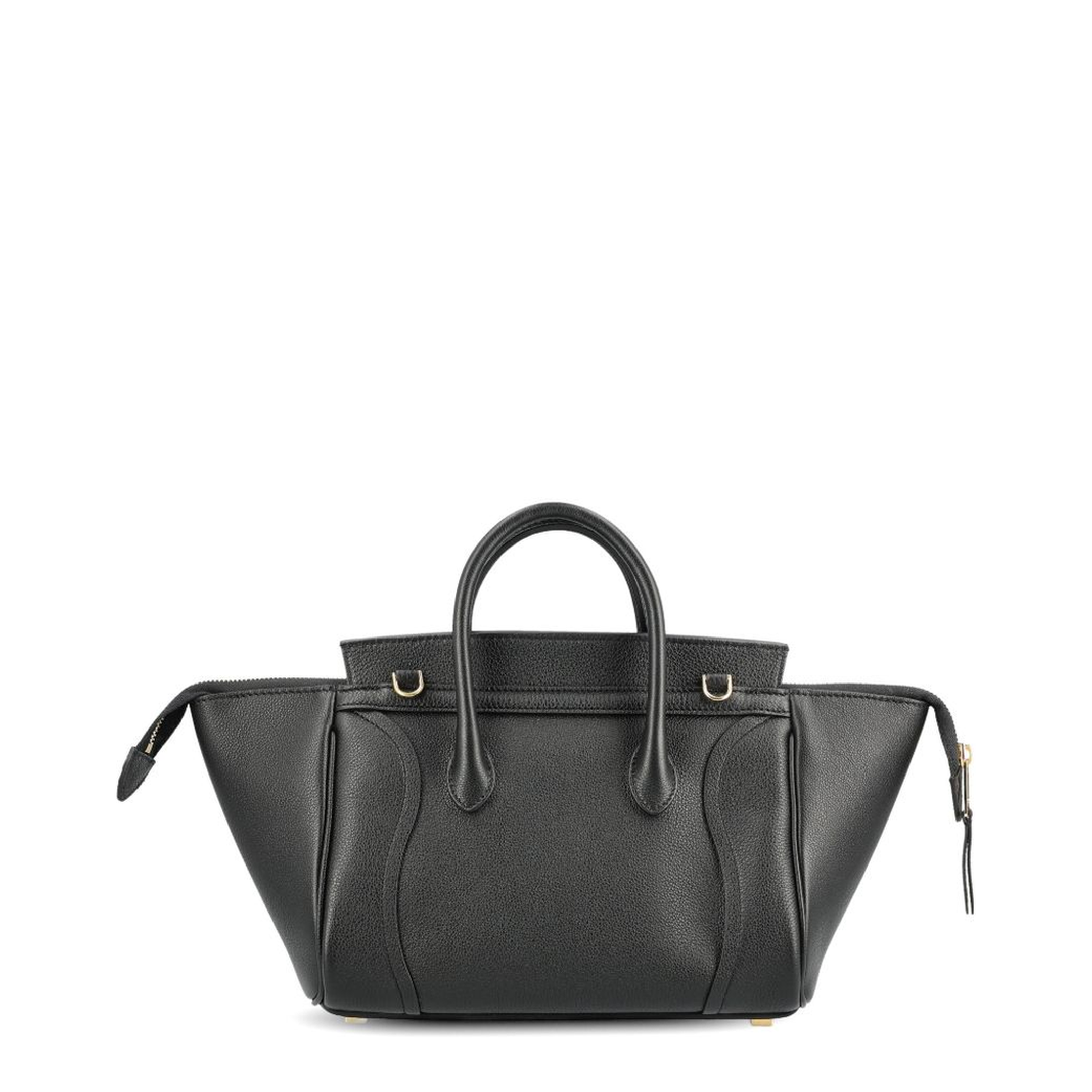 Luggage Small Calfskin Top Handle Bag - Black