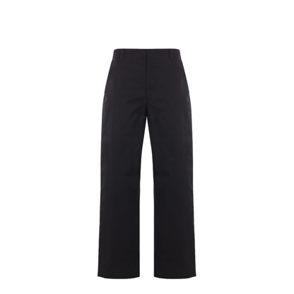 Cotton Twill Pant with Web Detail in Black
