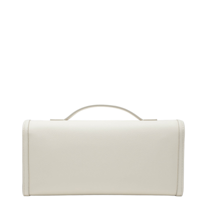 Belle Vivier Clutch - Ivory/White