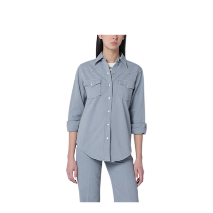 MAYFEYR - A.P.C. - Blue-Grey Cotton Shirt - COHLD-F12644COIAC