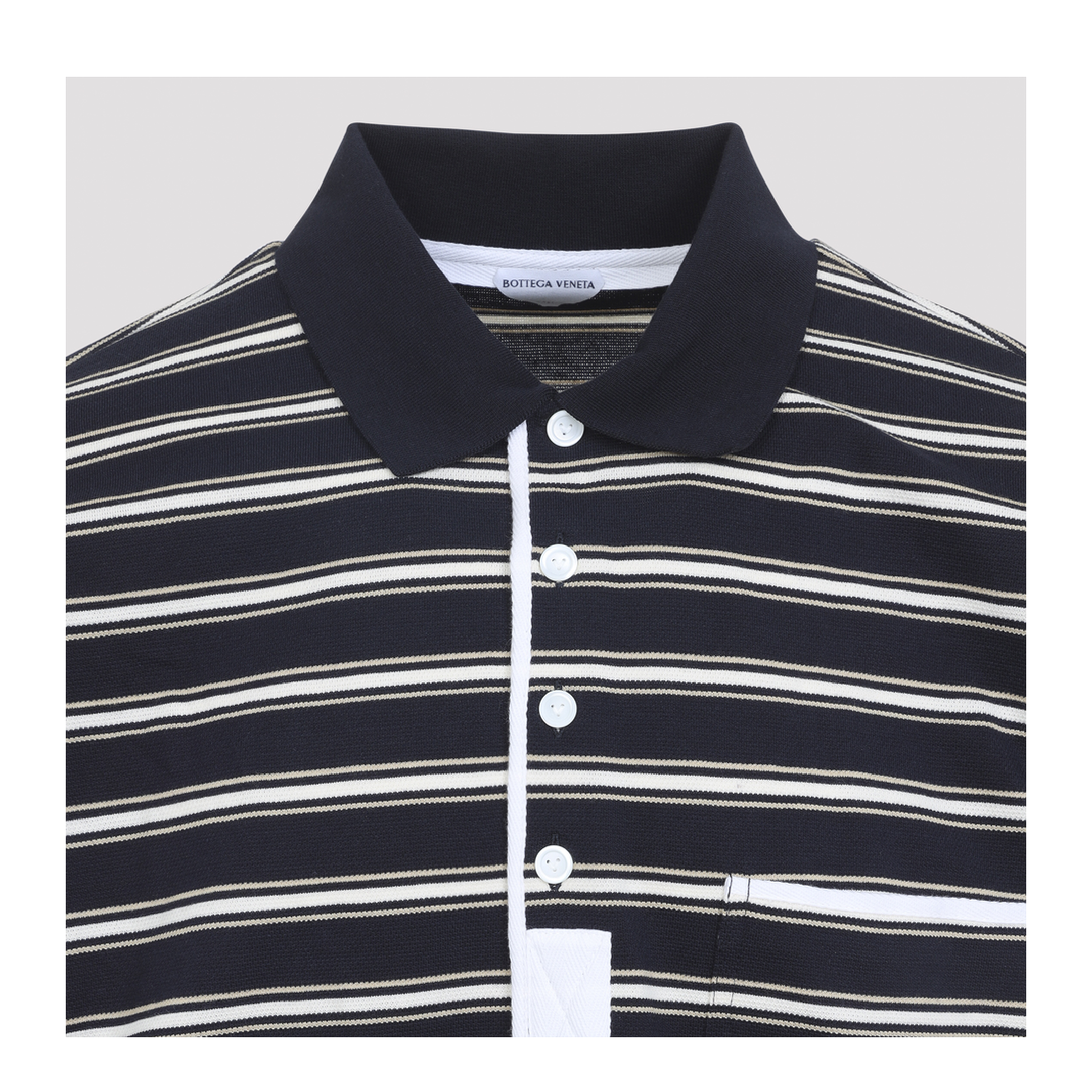 MAYFEYR - Bottega Veneta - Stripes Piquet Polo - 871384V6P80