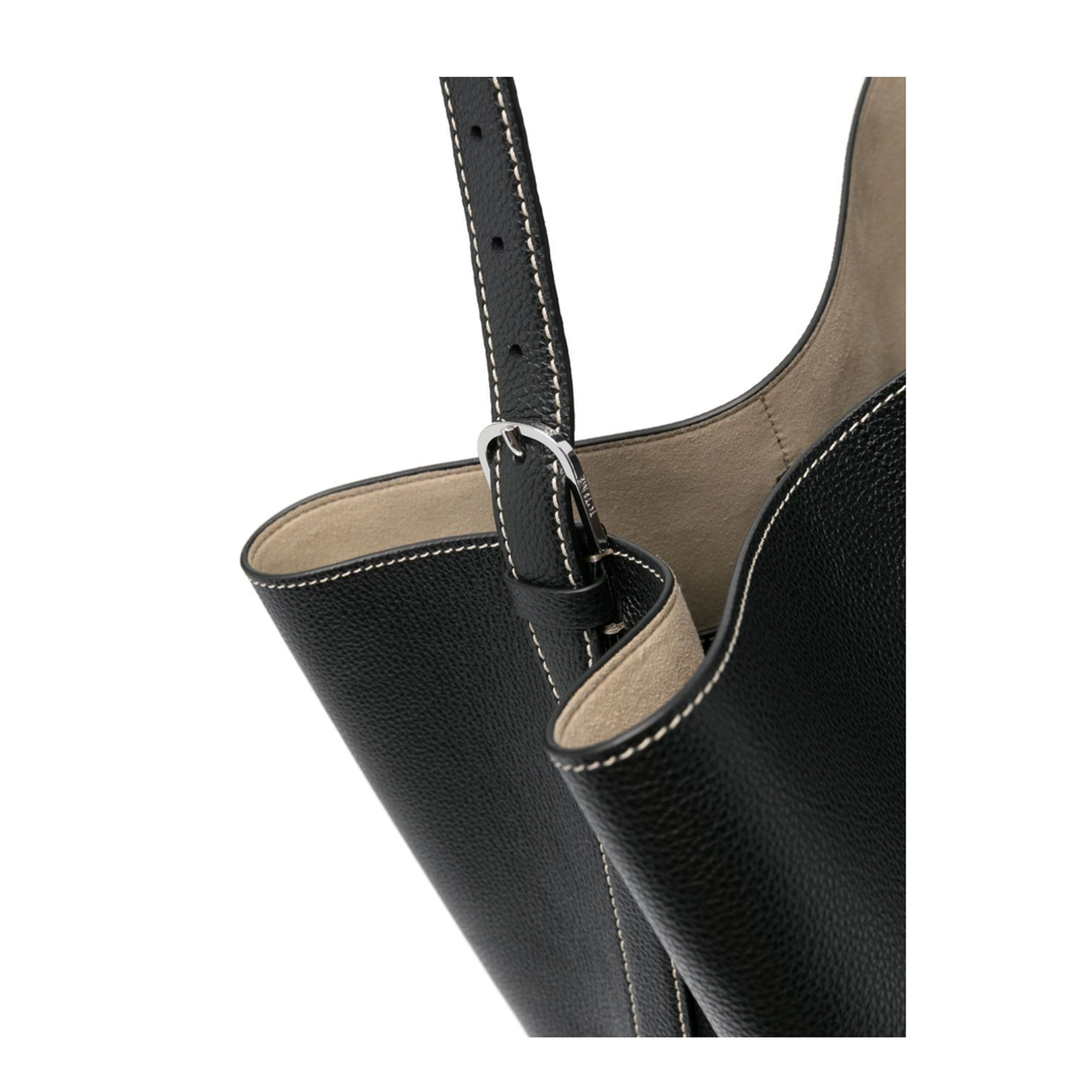 Leather Belted Tote Shoulder Bag