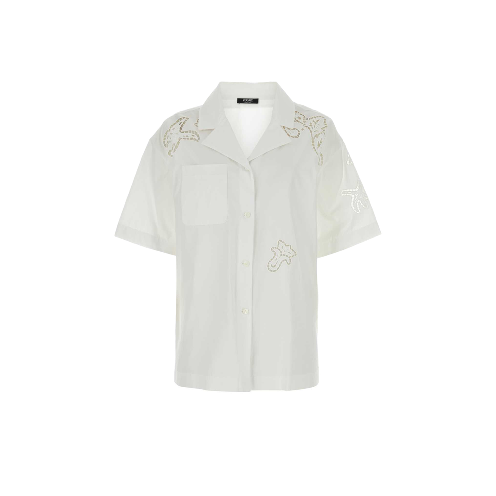 Shirt with openwork pattern