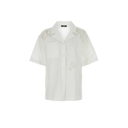 Shirt with openwork pattern