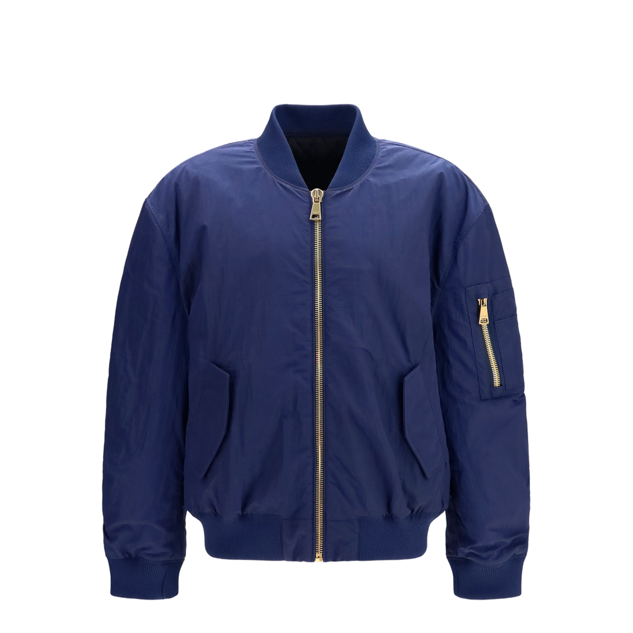 MAYFEYR - Balmain - Nylon Bomber Jacket With Embroidered Back Logo - HH1TFC55XM28