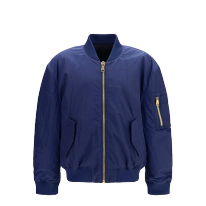 MAYFEYR - Balmain - Nylon Bomber Jacket With Embroidered Back Logo - HH1TFC55XM28