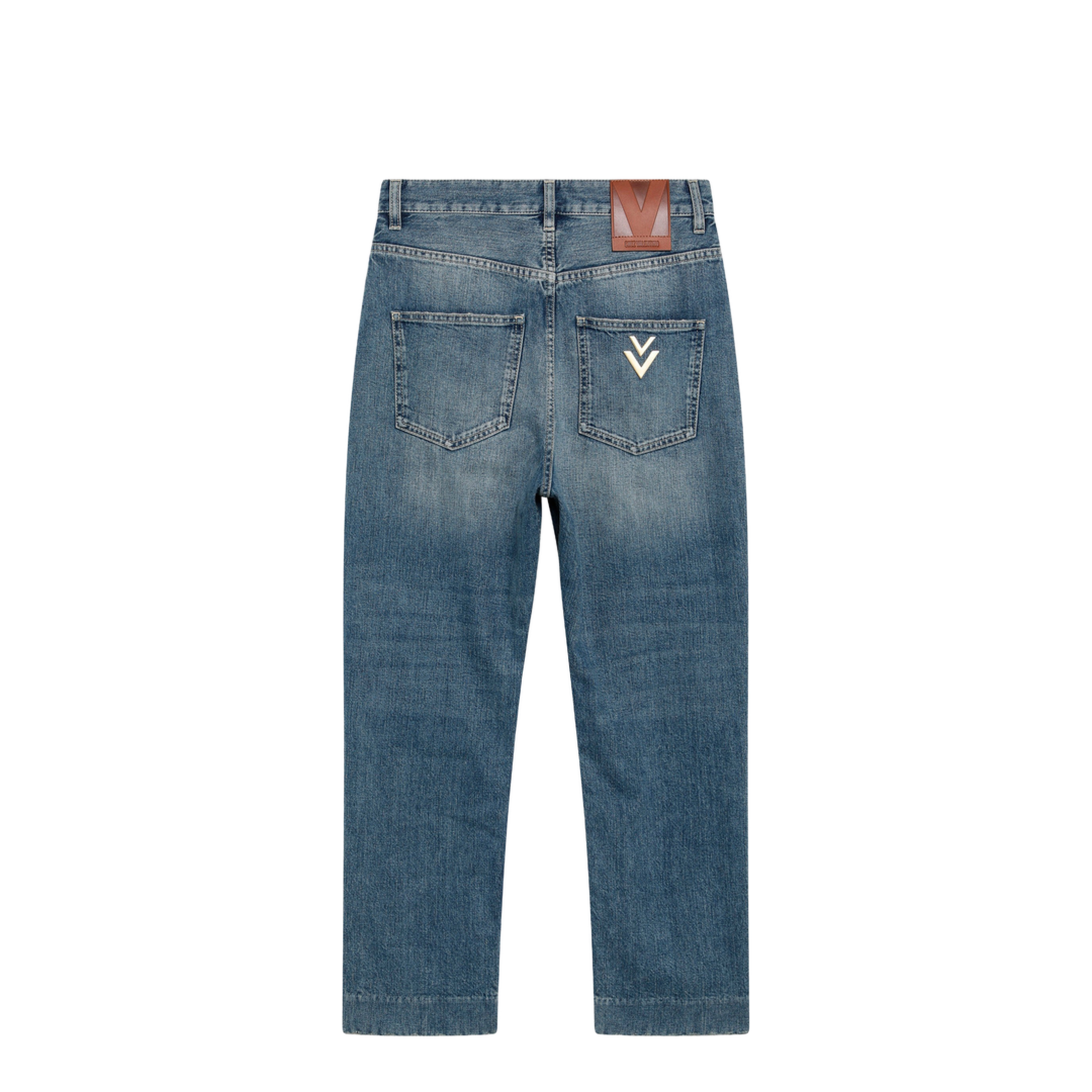 MAYFEYR - Valentino - Medium Blue Jeans With Vpatch Detail On The Back - 9B3DD22NACH558