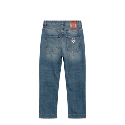 MAYFEYR - Valentino - Medium Blue Jeans With Vpatch Detail On The Back - 9B3DD22NACH558