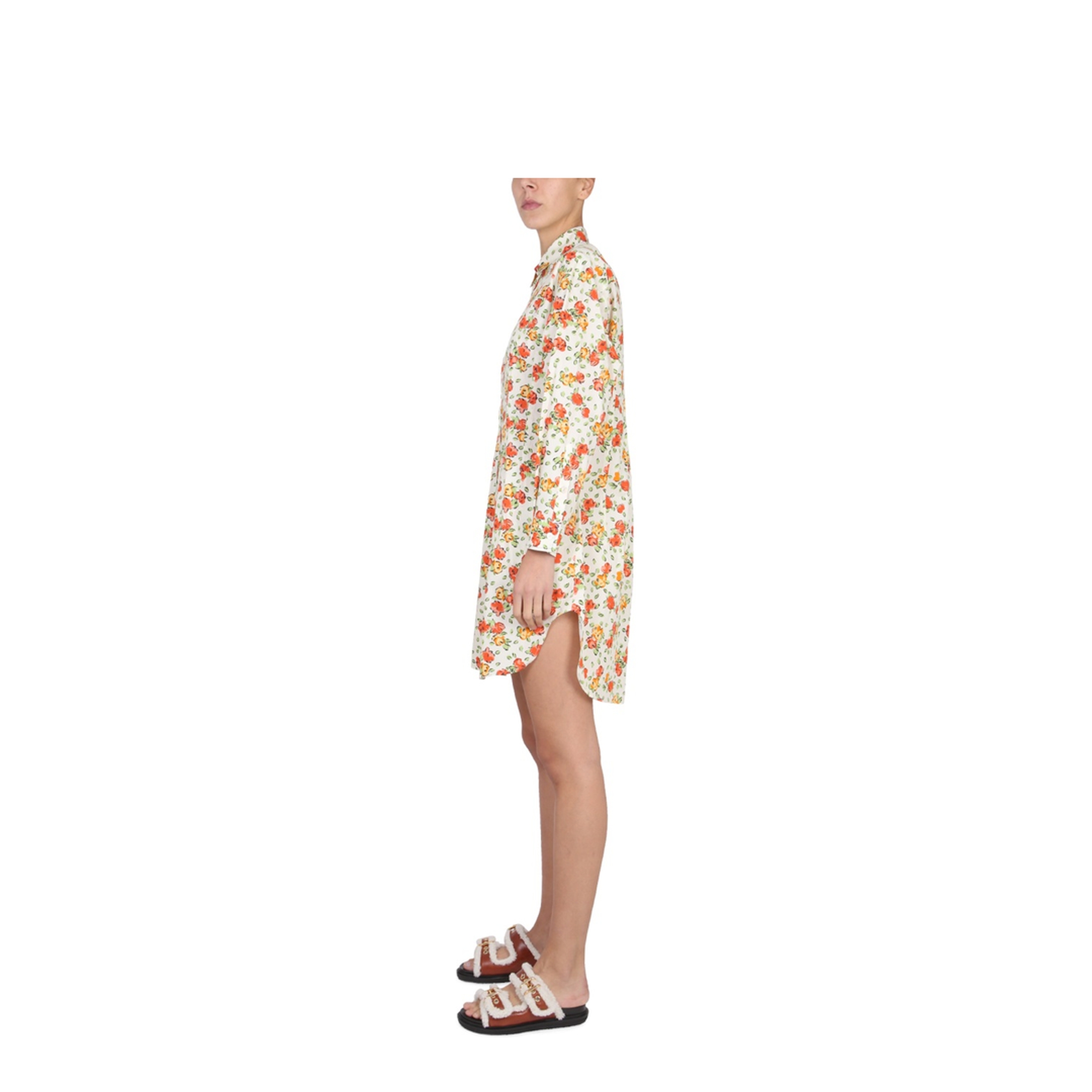 Shirt Dress with Floral Pattern