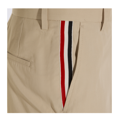 MAYFEYR - Thom Browne - Relaxed Classic Beltloop Trouser With Gg Tape Details In Wrinkle Free Cotton Suiting - FTC512GF1063260