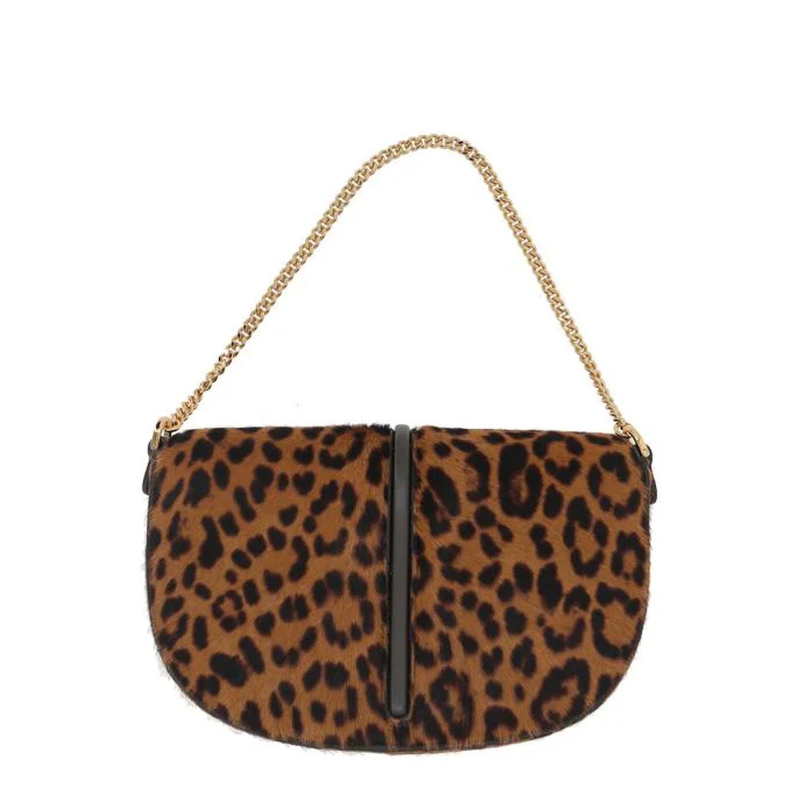 Wallet On Chain Leather Brown