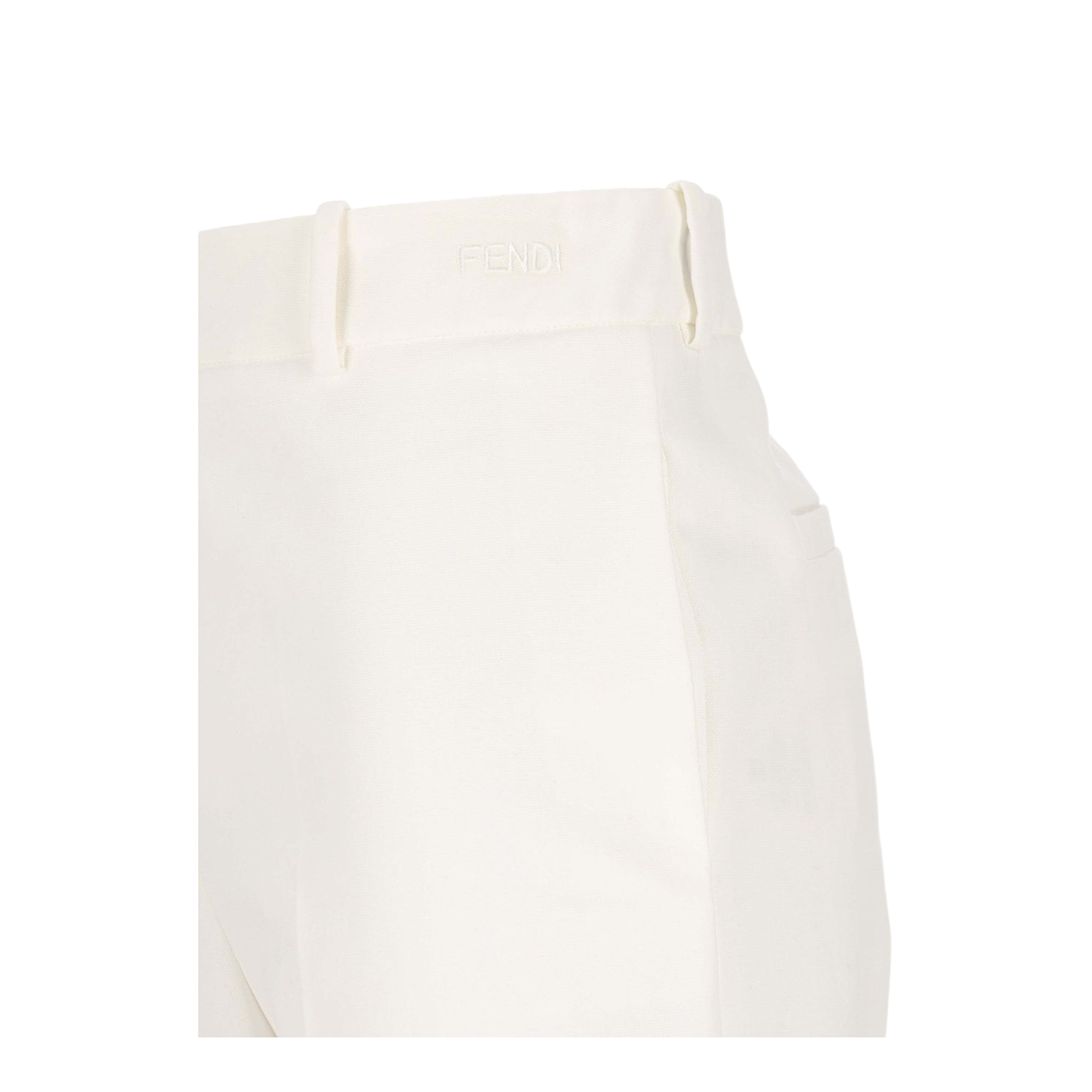 White Cotton Trousers