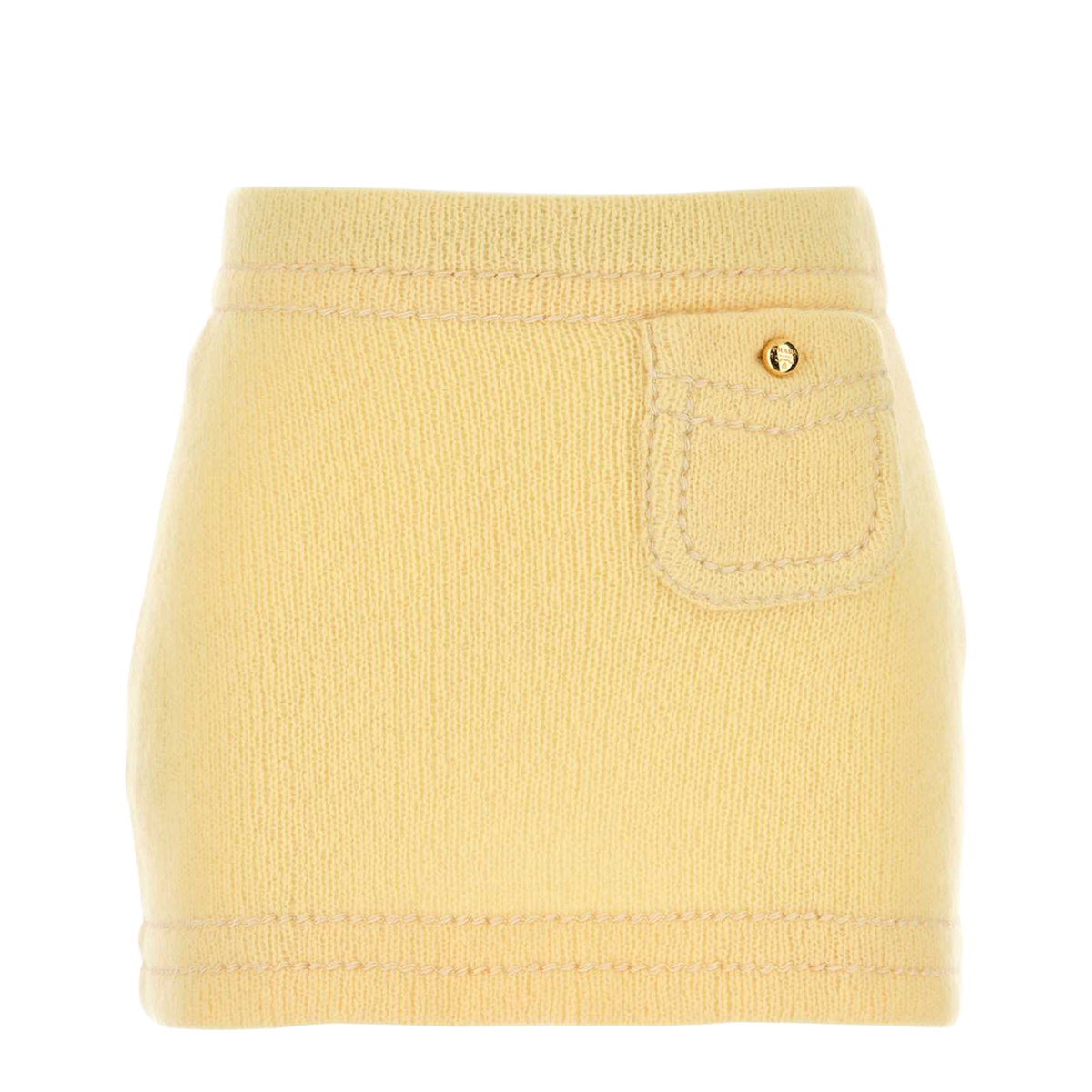 MAYFEYR - Prada - Yellow Cashmere Mini Skirt - 21480SOOO1ISXF0061