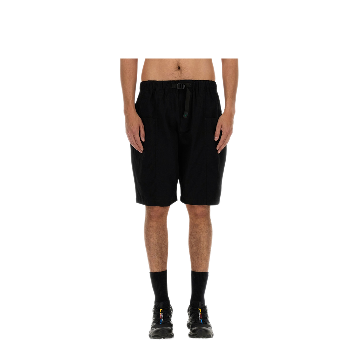 MAYFEYR - SOUTH2 WEST8 - Twill Bermuda Shorts - OT499DBLACK