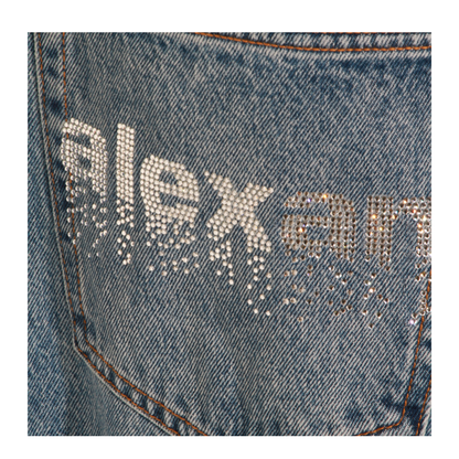 MAYFEYR - Alexander Wang - Blow Up Jeans With Logo In Strass - 4DC1264111486