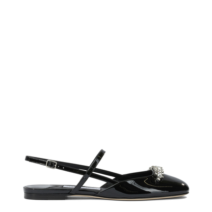 MAYFEYR - Jimmy Choo - Slingback Ballet Flats - BELINDASBFLATPATBLACK