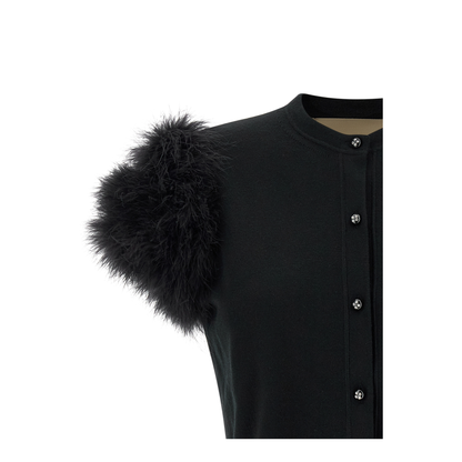 Feathered Knit Cardigan