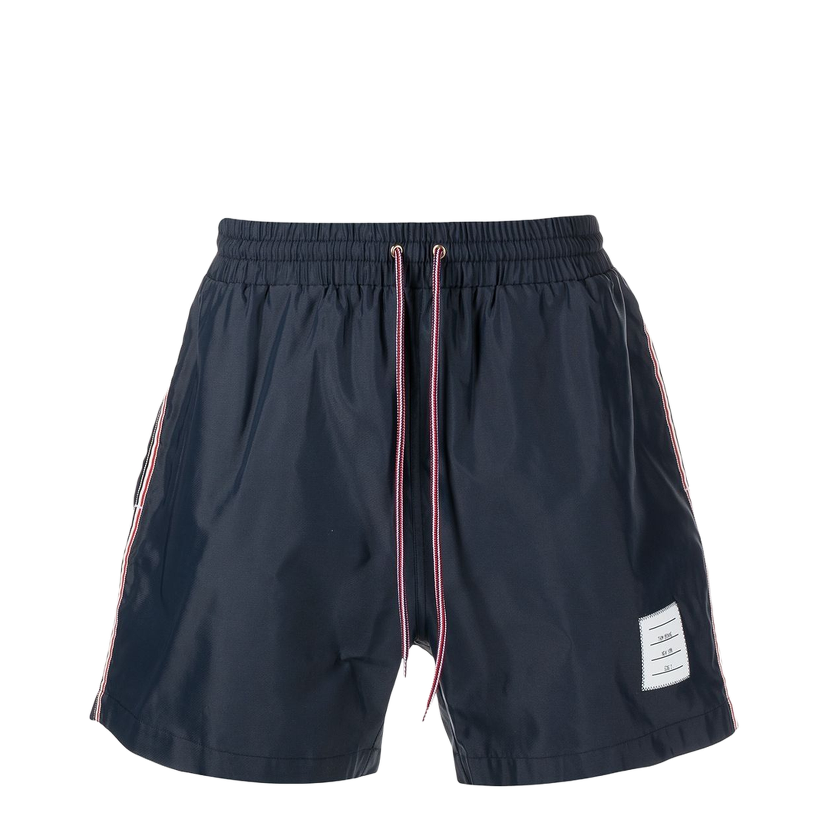 Blue RWB Stripe Signature Grosgrain Loop Tab Logo Patch Swimwear