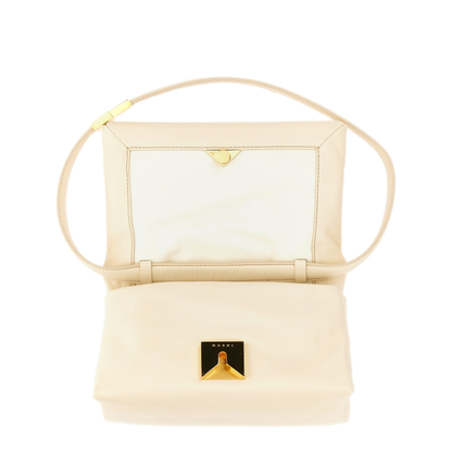 Prisma Small Calf Leather Shoulder Bag - Ivory