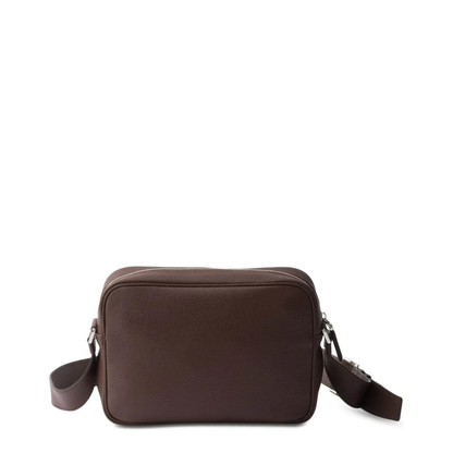 Medium Hammered Leather Shoulder Bag - Brown