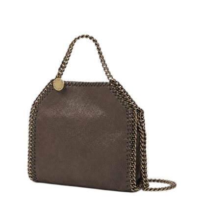 Falabella Tiny Matte Shaggy Deer Vegan Leather Tote Bag - Brown