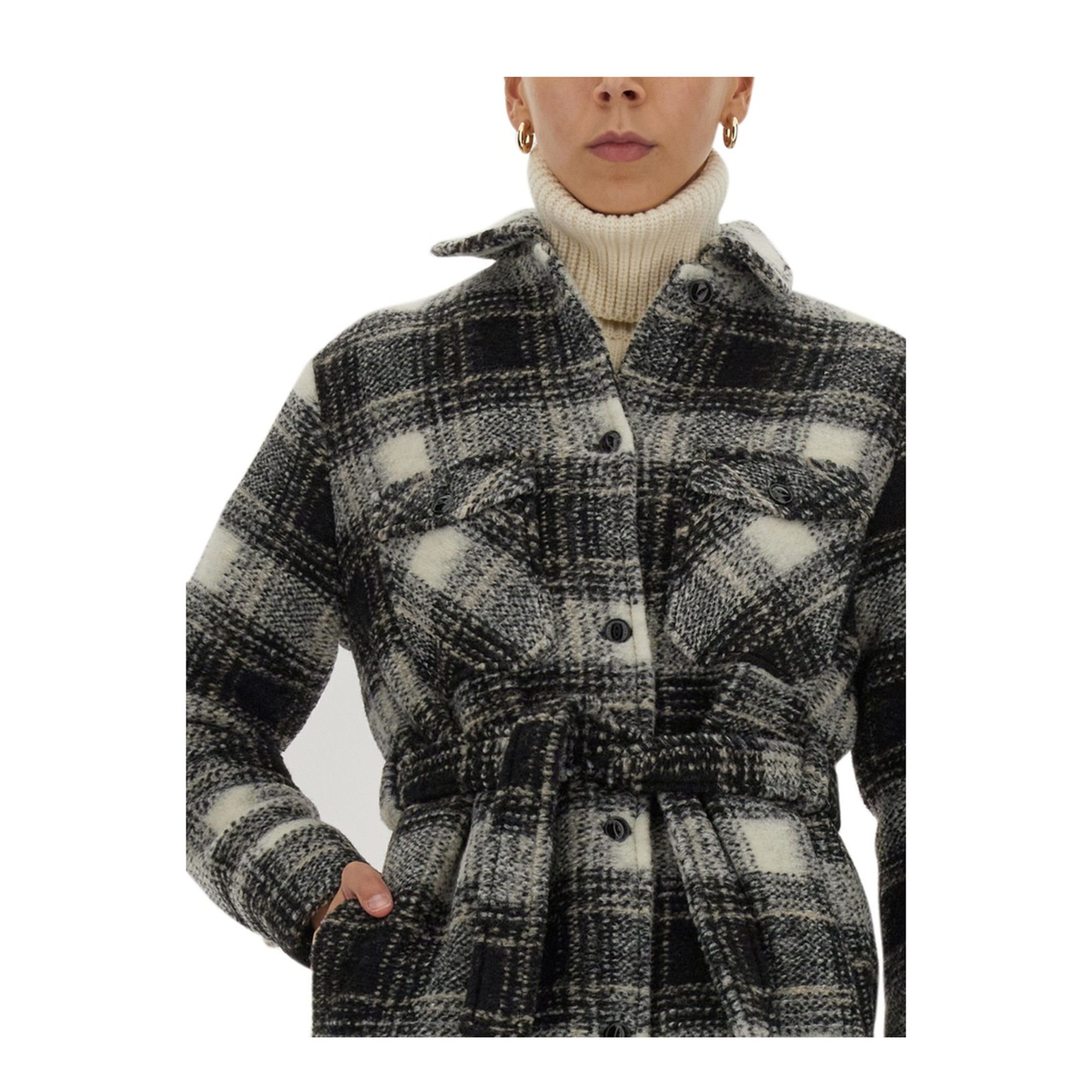 MAYFEYR - Woolrich - Check Print Coat - CFWWOS0073FRUT31551564