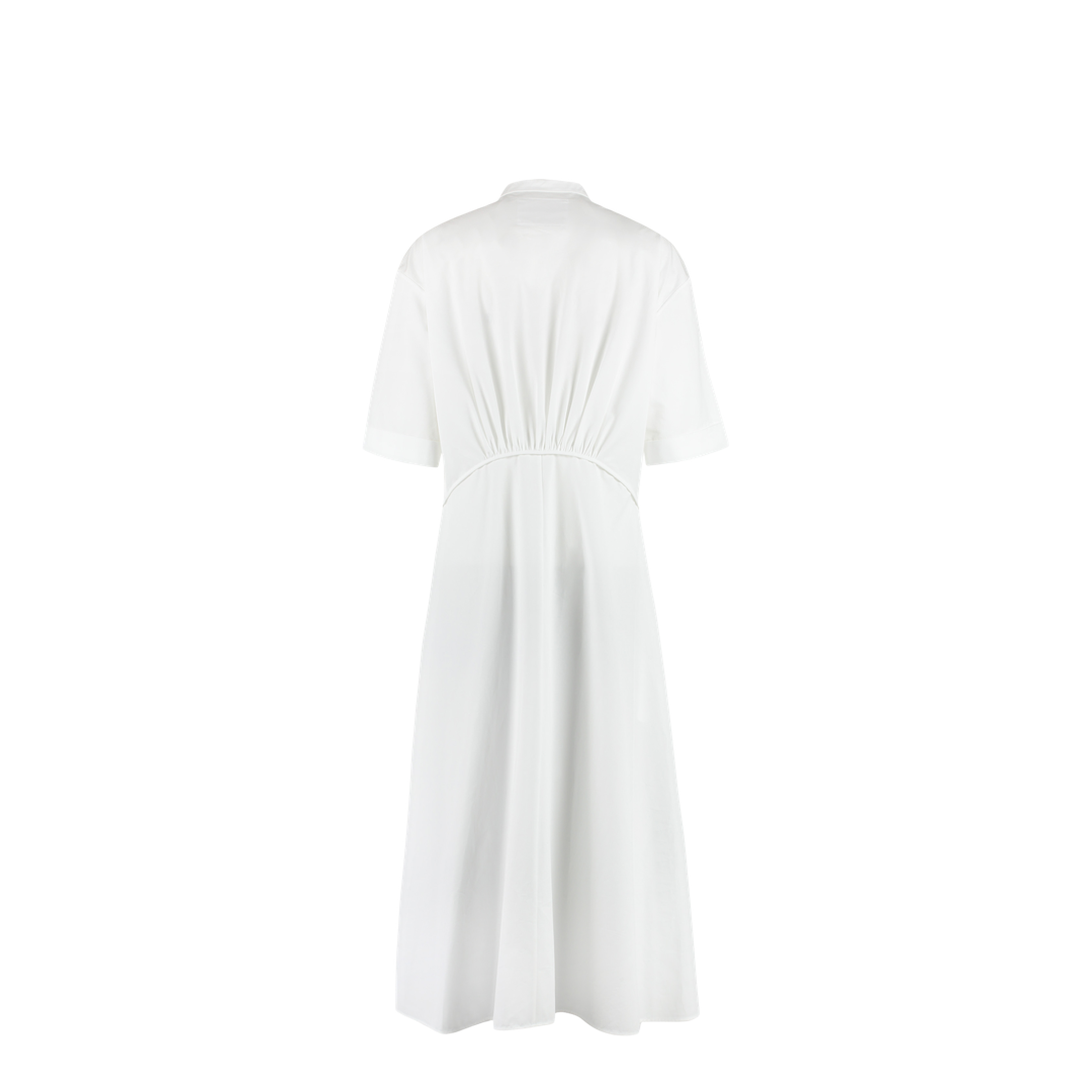 Cotton Poplin Shirt Dress White