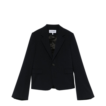 Jacket in Wool Blue