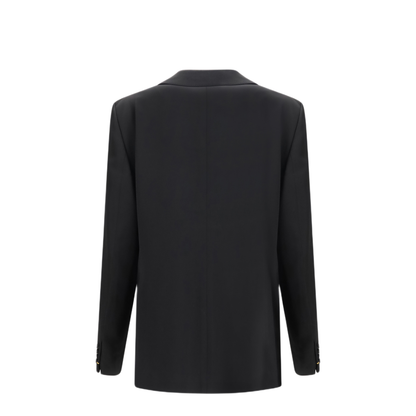 Double Breasted Wool Twill Blazer