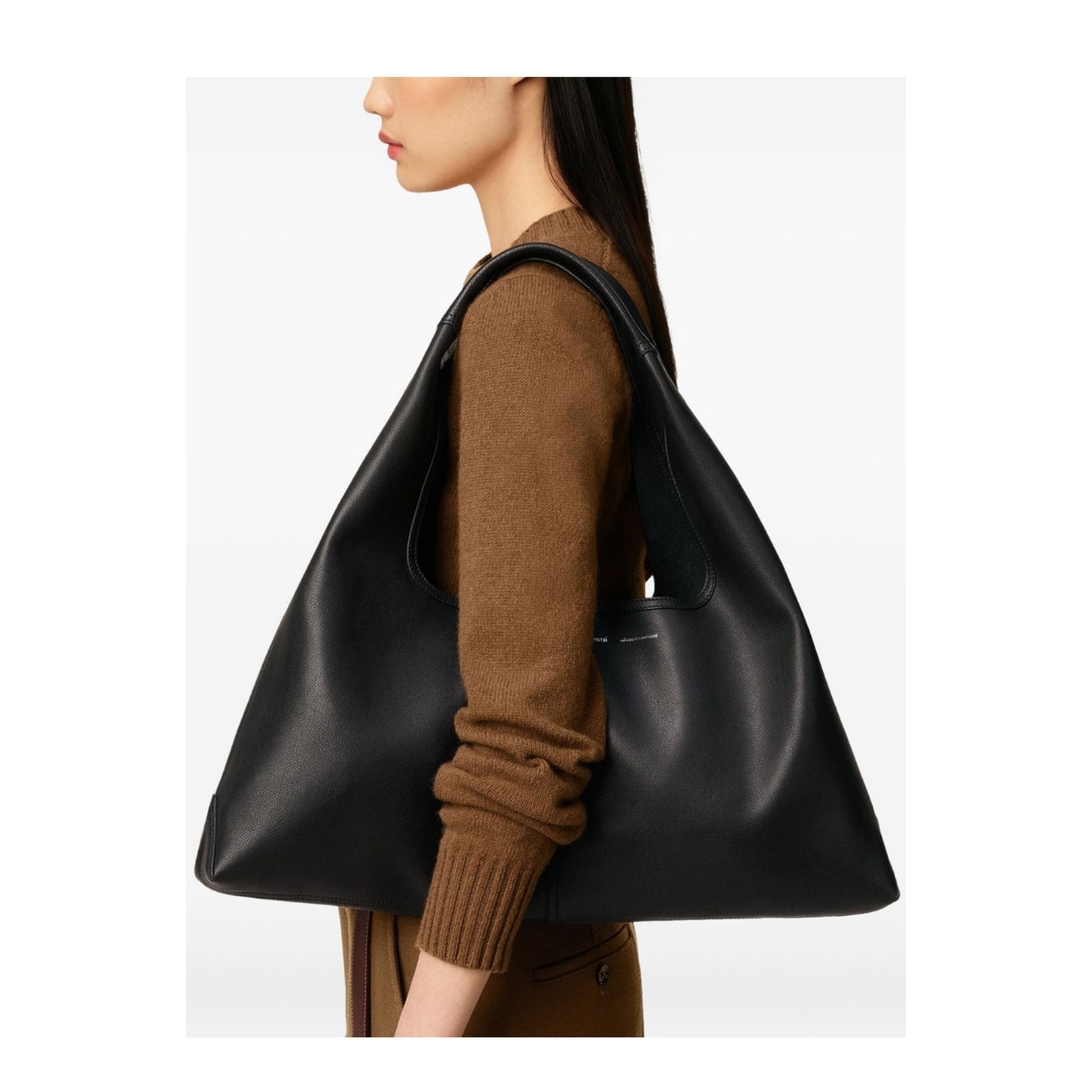 Black Supple Leather Etienne Shoulder Bag