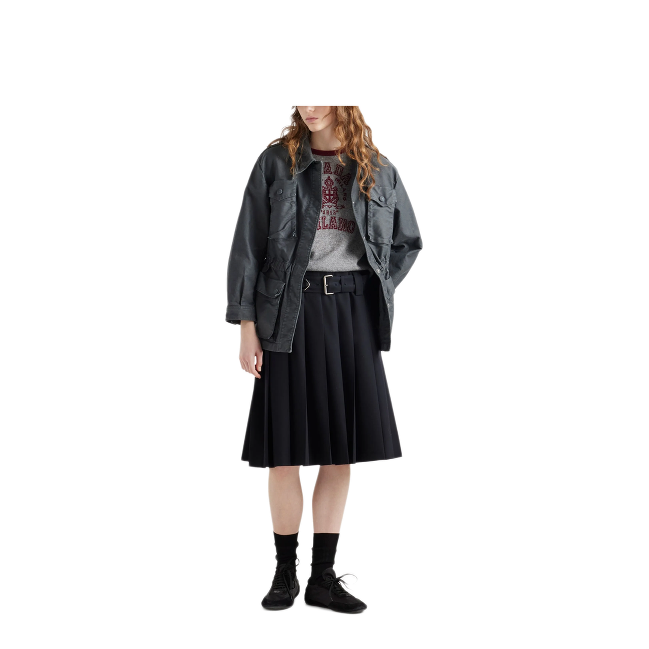 MAYFEYR - Prada - Belted Pleated Skirt - P184YHSOOO108NF0008