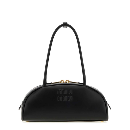MAYFEYR - Miu Miu - Black Leather Beau Shoulder Bag - 5BB1932CRWF0002