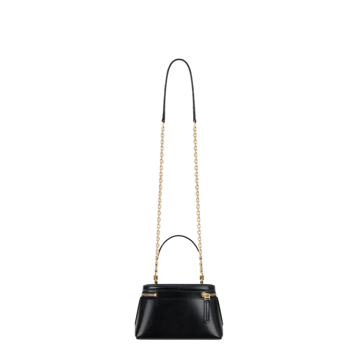 Antigona Calfskin Vanity Bag in Box Leather with Chain - Black