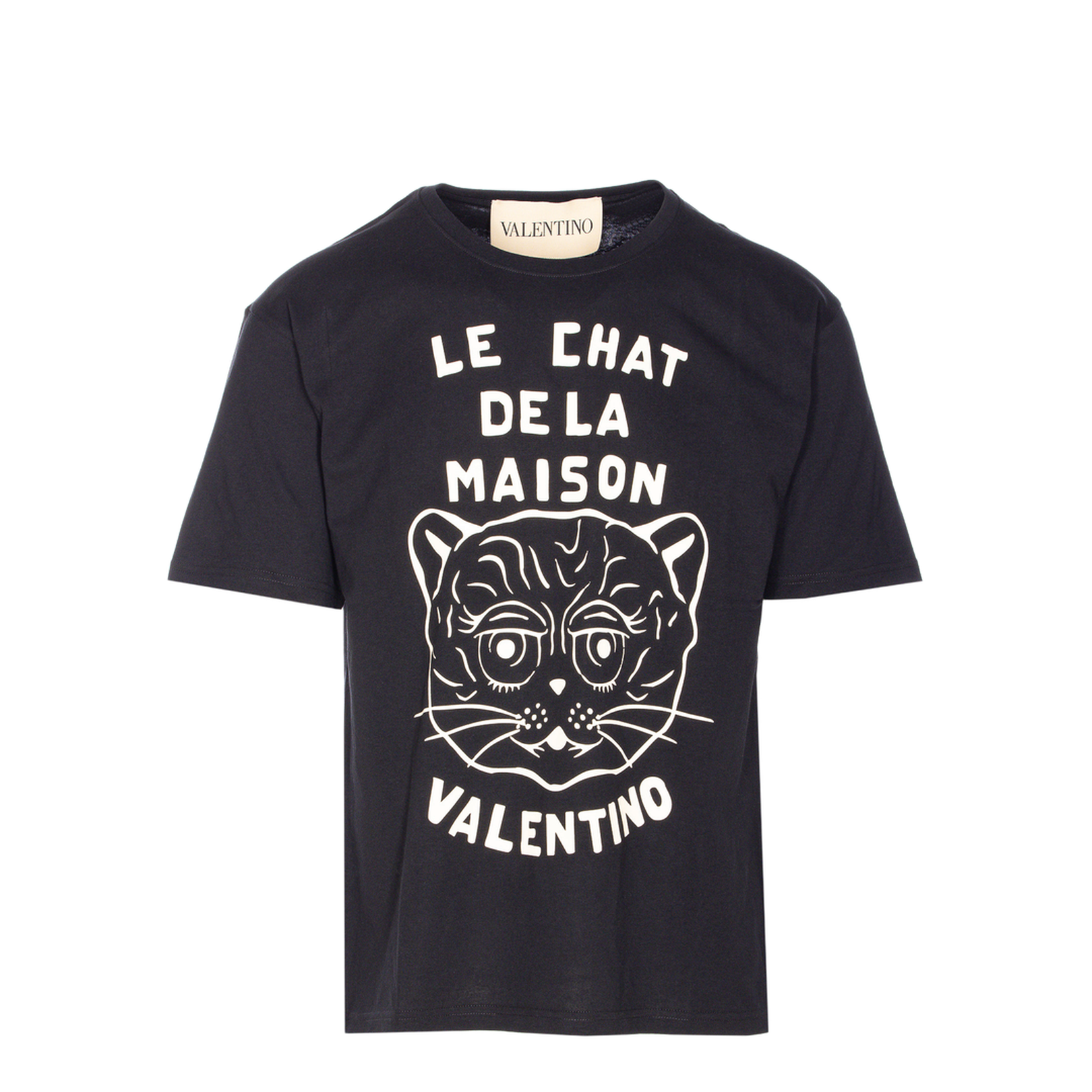 Cotton Crew-Neck T-Shirt In Black