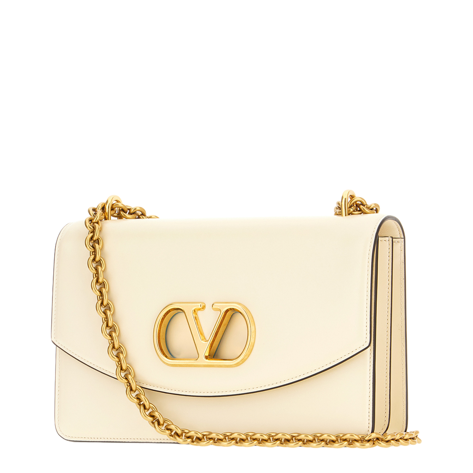 Ivory Leather Shoulder Bag