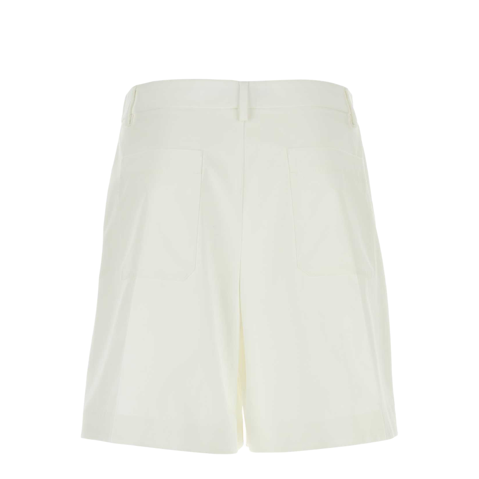 White Cotton Bermuda Shorts