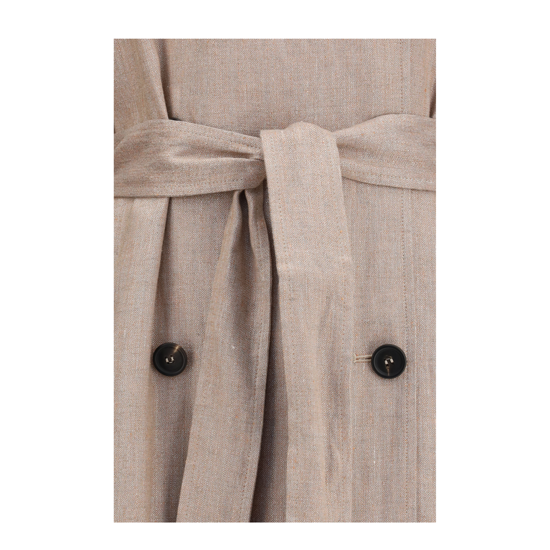 MAYFEYR - Brunello Cucinelli - Linen Trench Coat With Lurex - MH5269873C920
