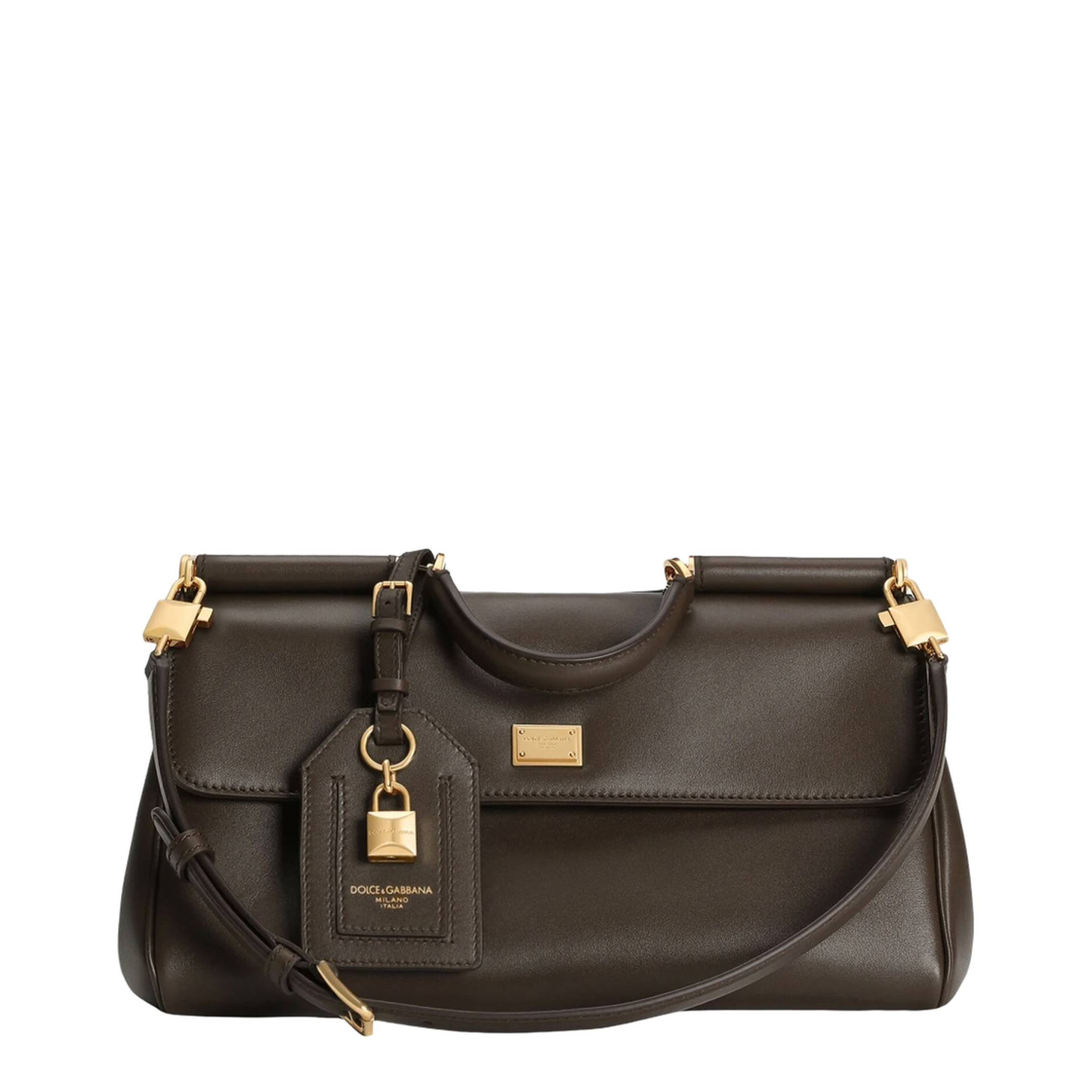 My Sicily Medium Plongé Calfskin Top-Handle Bag - Brown