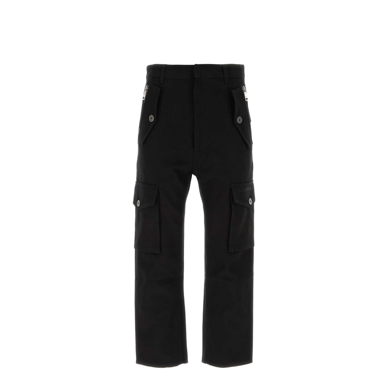 Cargo Trousers in Black Fabric