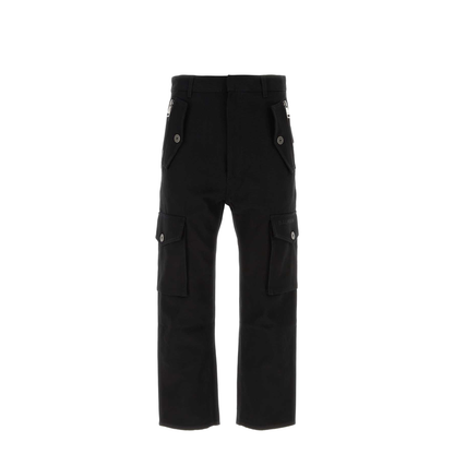 Cargo Trousers in Black Fabric