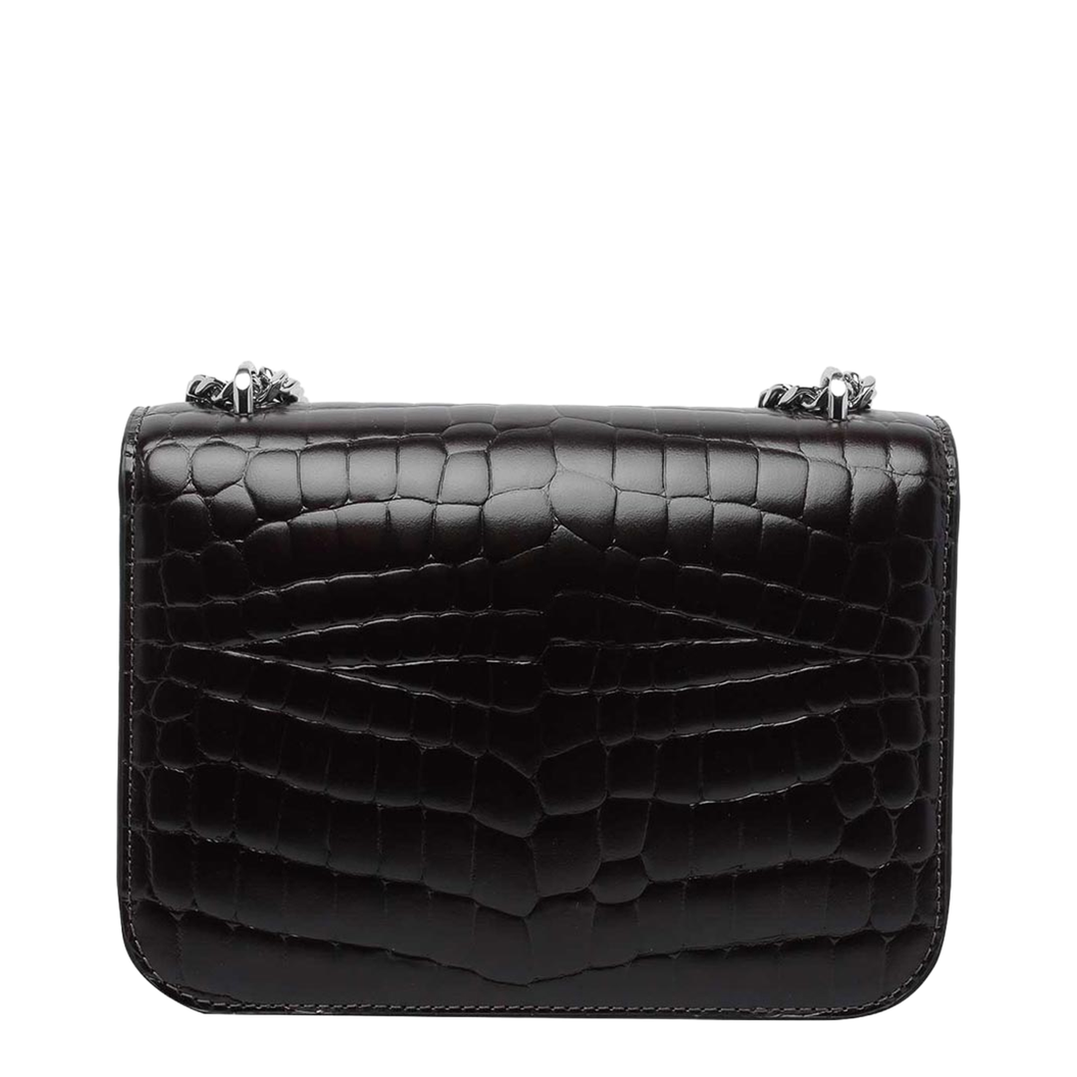 Eleanor Small Croc-Embossed Convertible Shoulder Bag - Albarossa